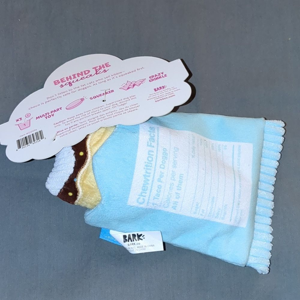 3 pc BARK Dog Toy Snack Themed Set - BENEFITS SENIOR DOG RESCUE - Picture 10 of 10
